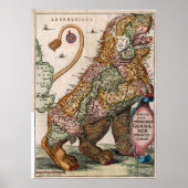 Vintag Leo Belgicus Map Poster (Vorne)