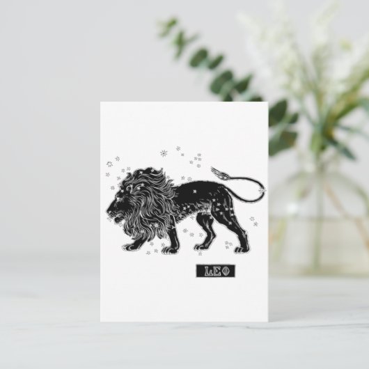 Vintag Leo Postkarte (Stehend Vorderseite)