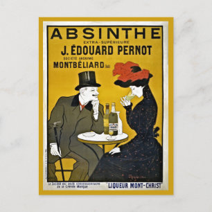 Vintag Leonetto Cappiello Absinthe und Postkarte