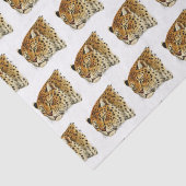 Vintag Leopard Cheetah Gepunktet Cat Head Seidenpapier (Detail)