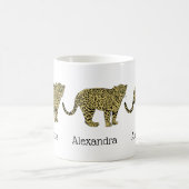 Vintag Leopard Cheetah Gepunktete Katze Zeichnend Kaffeetasse (Mittel)
