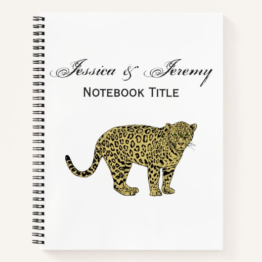 Vintag Leopard Cheetah Gepunktete Katze Zeichnend Notizblock (Vorderseite)