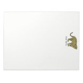 Vintag Leopard Cheetah Gepunktete Katze Zeichnend Notizblock (Vorderseite)