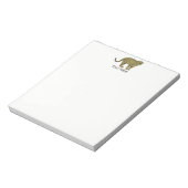 Vintag Leopard Cheetah Gepunktete Katze Zeichnend Notizblock (Rotiert)