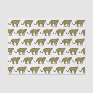 Vintag Leopard Cheetah Gepunktete Katze Zeichnend Seidenpapier