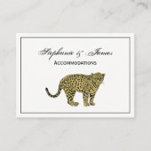 Vintag Leopard Cheetah Gepunktete Katze Zeichnend Visitenkarte (Vorderseite)
