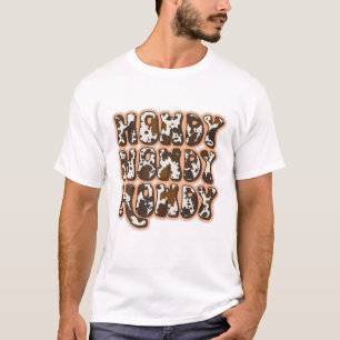 Vintag Leopard Howdy Rodeo Western Country South T-Shirt