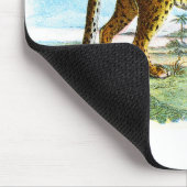 Vintag Leopard Illustration Mousepad (Ecke)