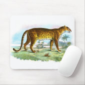 Vintag Leopard Illustration Mousepad (Mit Mouse)