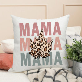 Vintag Leopard Mama Niedlich Beste Mama Jubiläum Kissen