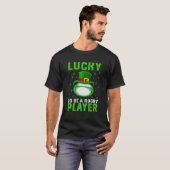 Vintag Leprechaun Rugby Player Kleeblatt Patricks T-Shirt (Vorne ganz)