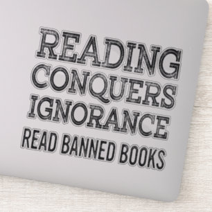 Vintag lese ich verbotene Bücher Funny Book Liebha Aufkleber