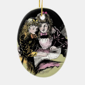 Vintag lesen Viktorianische Mama Keramik Ornament (Hinten)