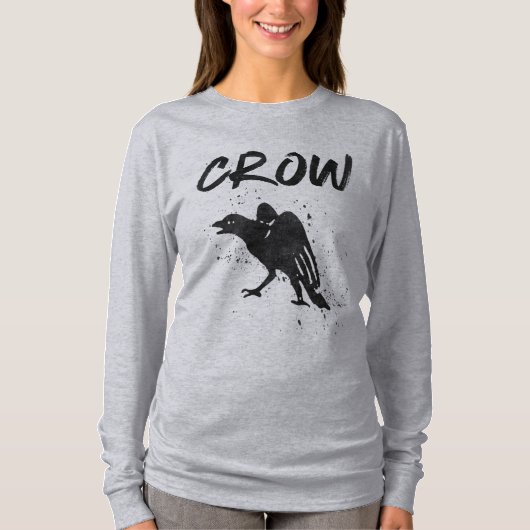 Vintag Letterpress Crow T-Shirt (Vorderseite)