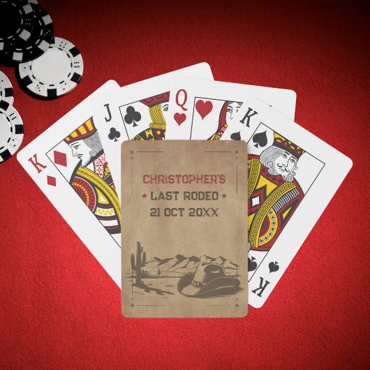 Vintag Letzter Rodeo Rustic Cowboy Spielkarten