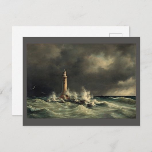 Vintag , Leuchtturm Postkarte (Vorne/Hinten)