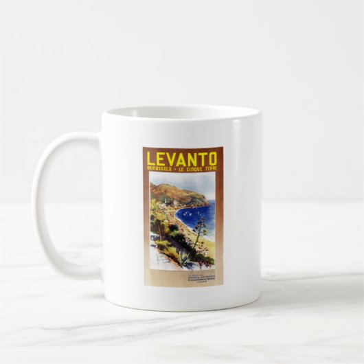 Vintag Levanto Genova Italien Tourismus Kaffeetasse (Links)
