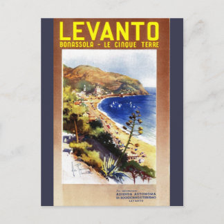 Vintag Levanto Genova Italien Tourismus Postkarte