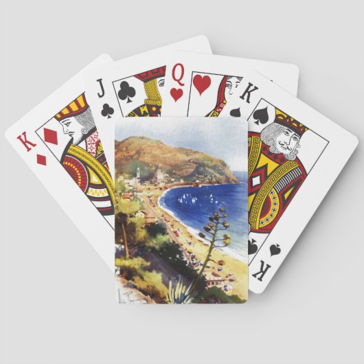 Vintag Levanto Genova Italien Tourismus Spielkarten (Rückseite)