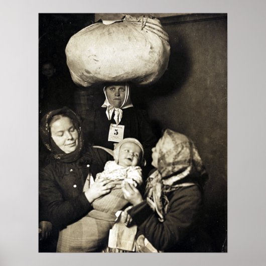 Vintag Lewis Hine Slavic Women and Baby Poster (Vorne)
