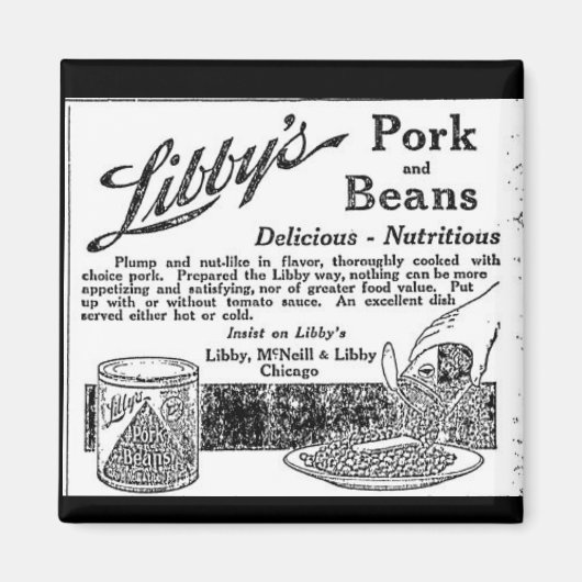 Vintag Libby's Pork & Beans Advertisement Magnet (Vorne)