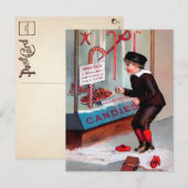 Vintag Lick Me Christmas Postkarte (Vorne/Hinten)