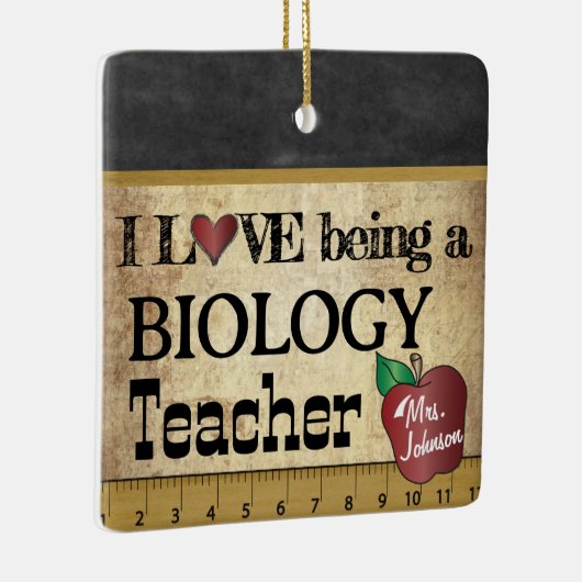 Vintag - Liebe als Biologielehrer Keramikornament (Rechts)