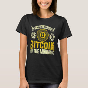Vintag Liebe ich den Geruch von Bitcoin am Morgen T-Shirt