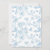 Vintag Light Sky Blue Wappen Monogram Wedding Einladung (Rückseite)