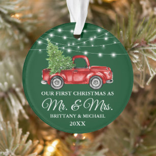 Vintag Lights Erste Weihnachtszeit Mr. und Mrs. Ornament