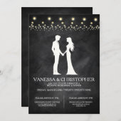 Vintag Lights Probe Dinner Einladung (Vorne/Hinten)