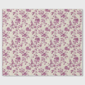 Vintag Lila Blume Geschenkpapier (Flach)