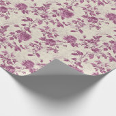 Vintag Lila Blume Geschenkpapier (Ecke)