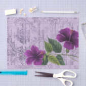 Vintag Lila Blume Seidenpapier (Handwerk)