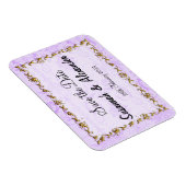 Vintag Lila Boho Damask Save the Date Magnet (Rechte Seite)