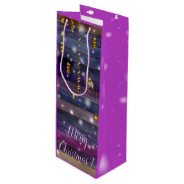 Vintag Lila Geschenktüte Für Weinflaschen