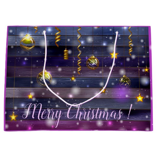 Vintag Lila Große Geschenktüte (Vorderseite)