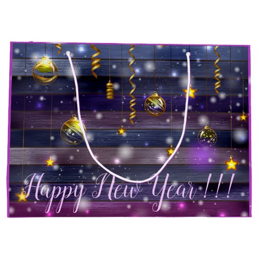 Vintag Lila Große Geschenktüte (Rückseite)