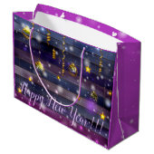 Vintag Lila Große Geschenktüte (Rückseite Schrägansicht)