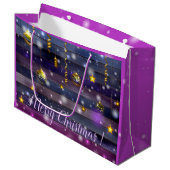 Vintag Lila Große Geschenktüte (Vorderseite Schrägansicht)