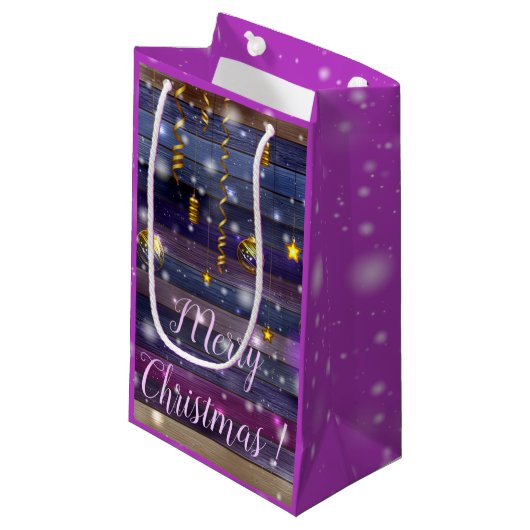 Vintag Lila Kleine Geschenktüte (Vorderseite Schrägansicht)