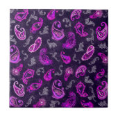 Vintag Lila Paisley Fliese (Vorderseite)