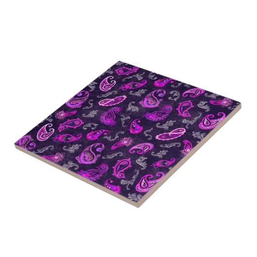 Vintag Lila Paisley Fliese (Seite)