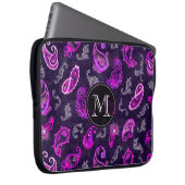 Vintag Lila Paisley Laptopschutzhülle (Vorne Rechts)