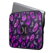 Vintag Lila Paisley Laptopschutzhülle (Vorderseite Links)
