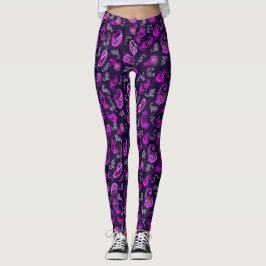 Vintag Lila Paisley Leggings