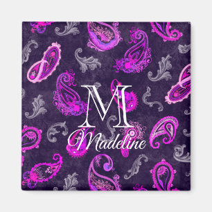 Vintag Lila Paisley Magnet