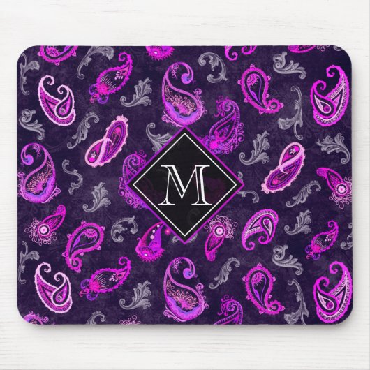 Vintag Lila Paisley Mousepad (Vorne)