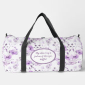 Vintag Lilac Blume Muster Duffle Bag (Vorderseite)