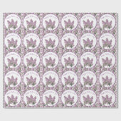 Vintag Lilac Botanischer Muttertagsaufenthalt Geschenkpapier (Flach)
